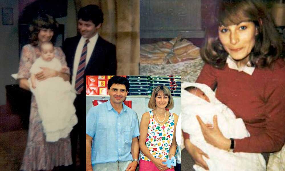 Кэрол с мужем и новорожденной Кейт