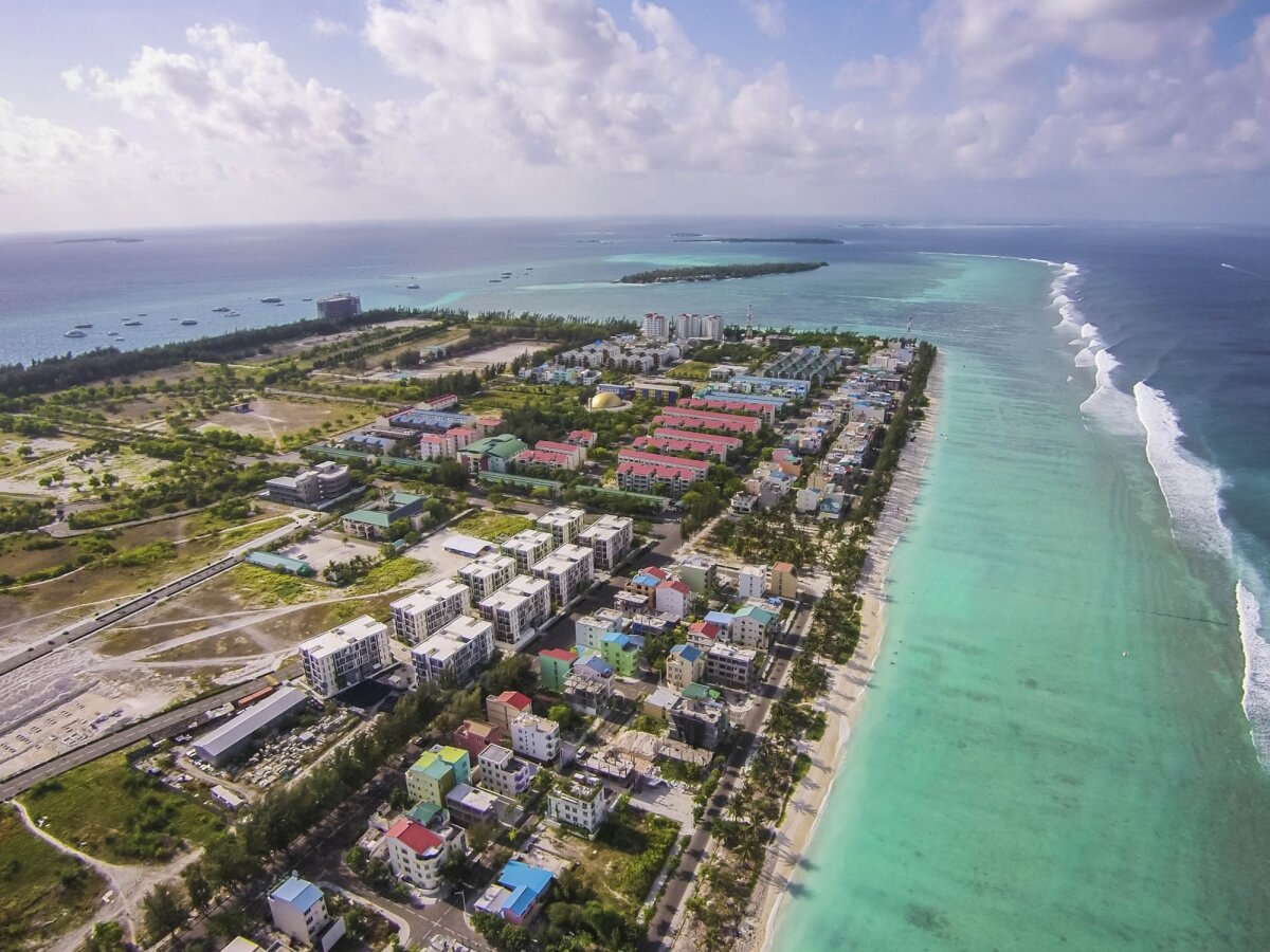 Остров Hulhumale вид сверху