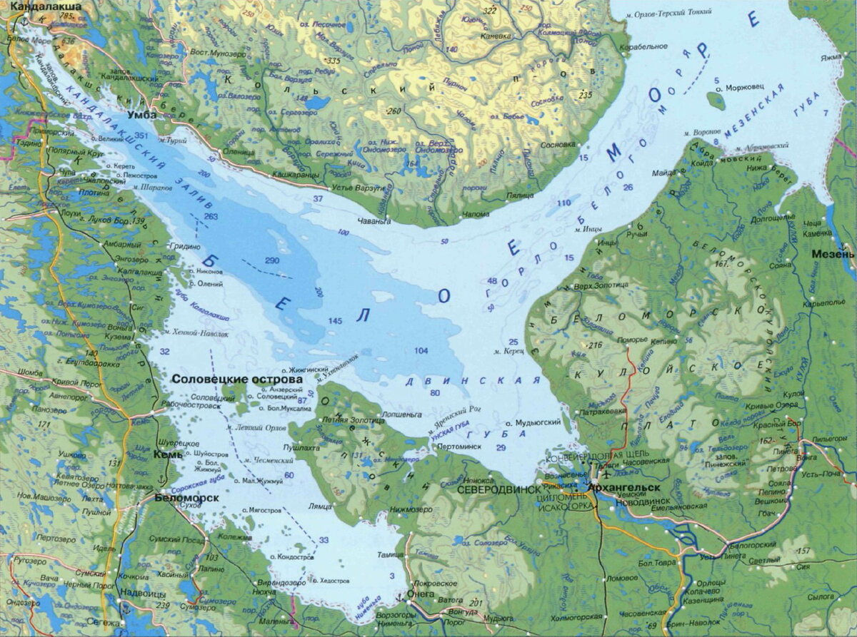 на белом море