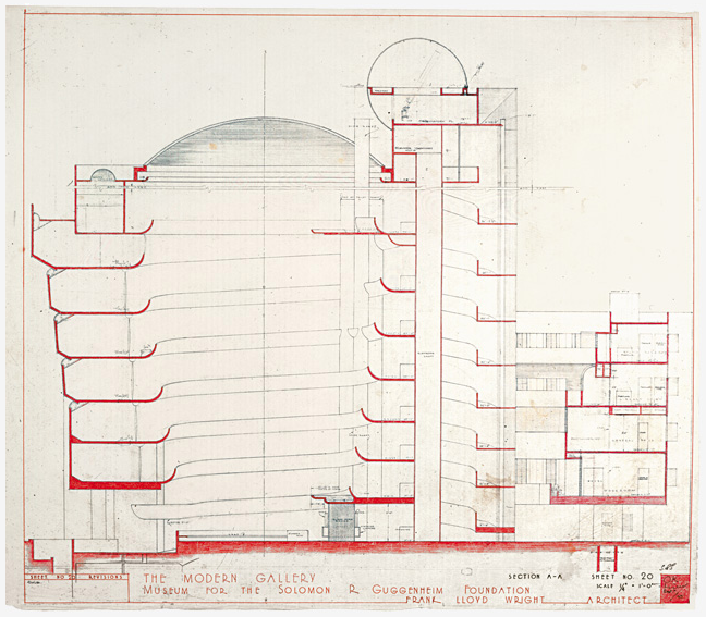 Фрэнк ллойд райт музей гуггенхайма план