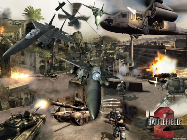 На  4 месте  Battlefield 2 Игра представляет собой тактический шутер В котором можно просто пострелять . ПИРАТСКАЯ ВЕРСИЯ НЕ ИМЕЕТ СЮЖЕТНОЙ ЛИНИИИгра предоставляет возможность играть за разные классы пехоты.(игра понравилось много времени убил в свое время)