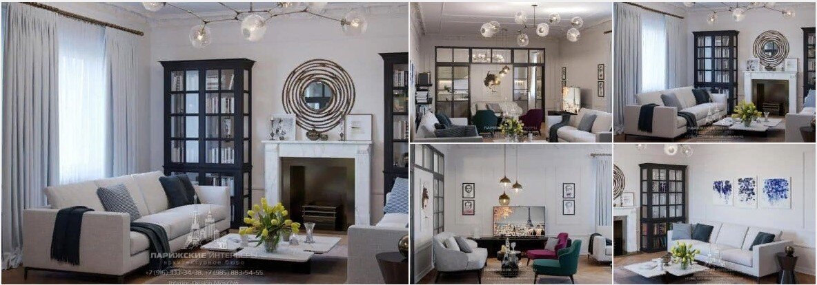  На фото: Интерьер 3-комнатной квартиры в парижском стиле на Ломоносовском проспекте