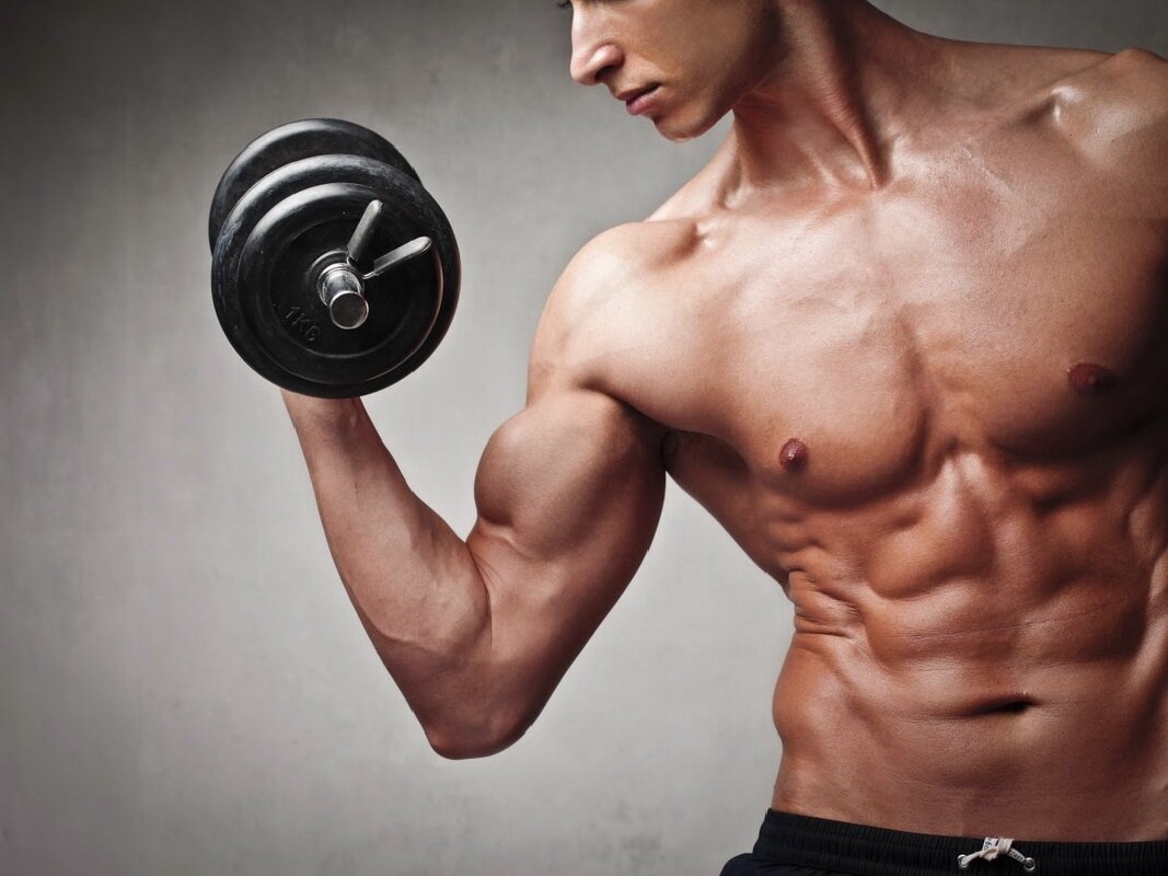 Вначале для набора мышечной массы лучше использовать разборные гантели