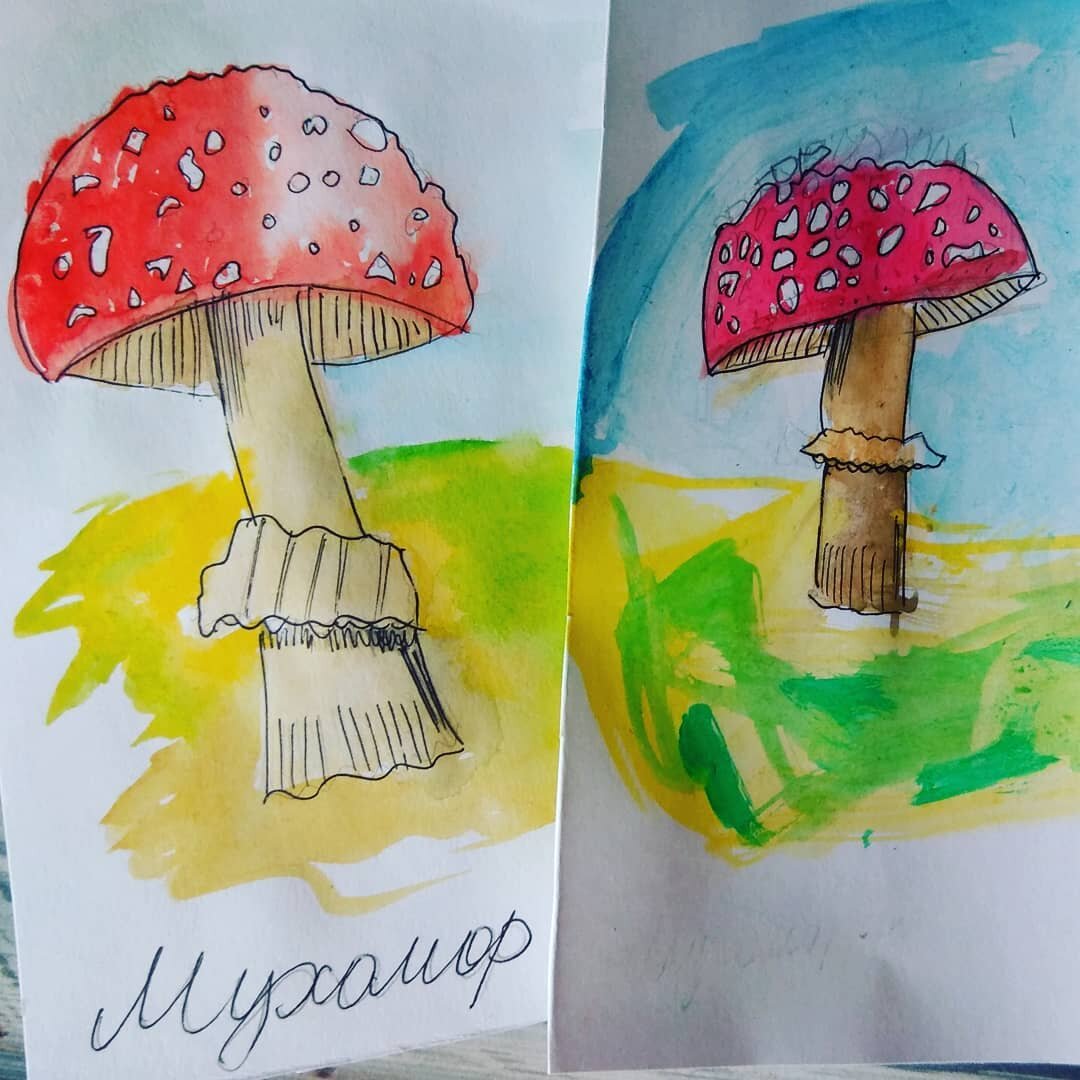 Рисунок мамы и её сына 8 лет