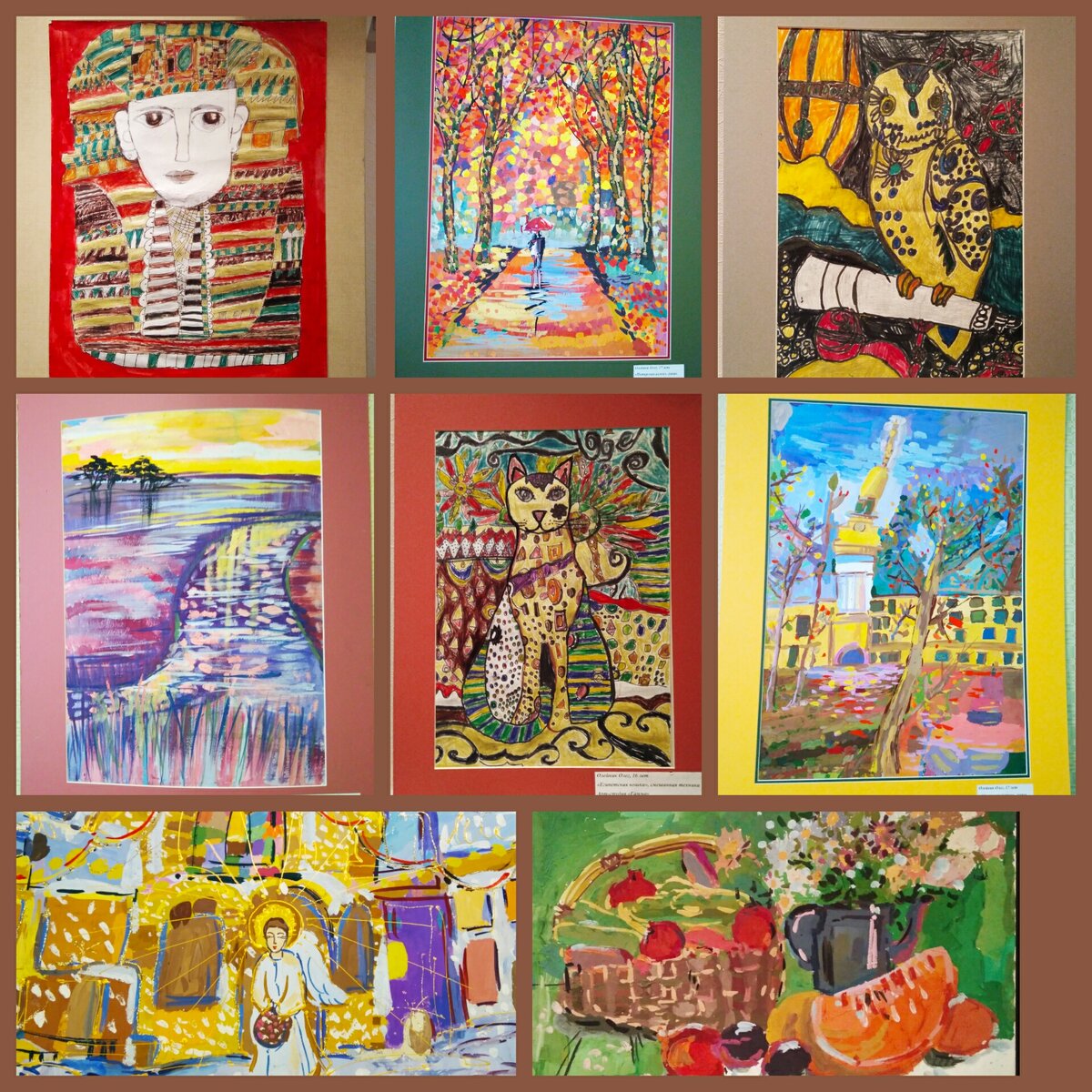 Работы Олега - графика, смешанная техника, гуашь