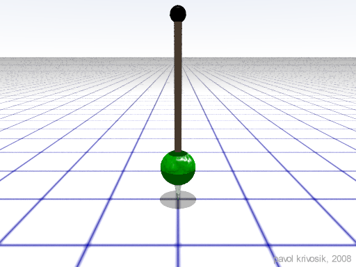 колебания маятника над неподвижной поверхностью