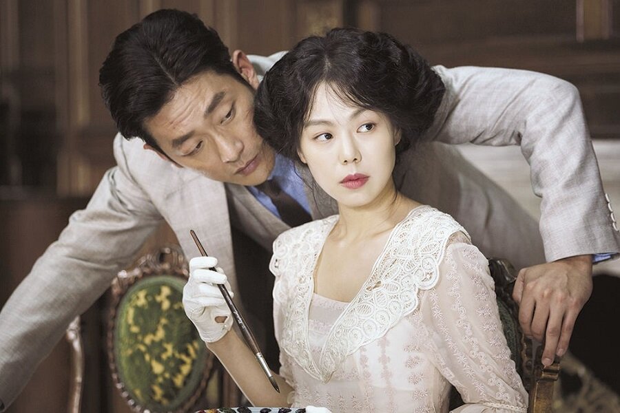 Ха Чон У и Ким Мин Хи в фильме "Служанка"