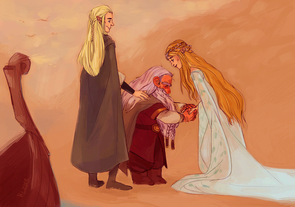 Welcome Gimli, son of Gloin, to Valinor by by  heathlynnn