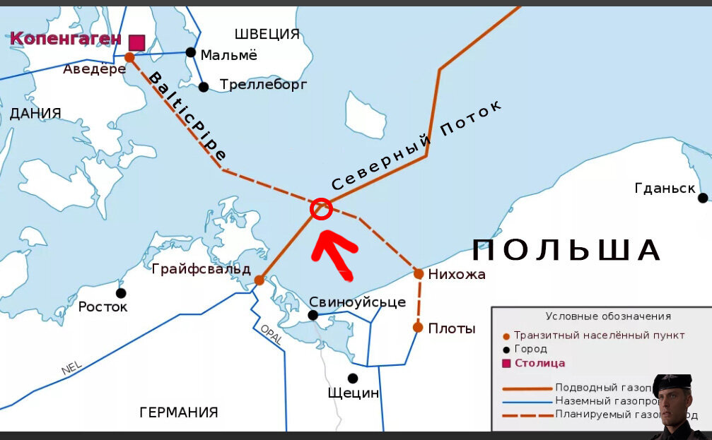 Карта прокладки северного потока 2 на сегодня