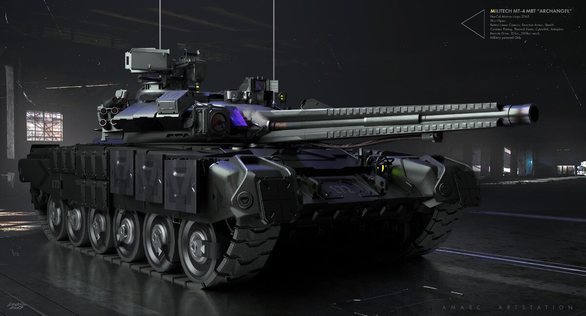 Militech MT-4 MBT "ARCHANGEL" Художник Adrian Marc