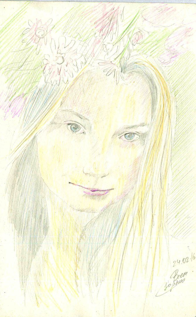 Мой портрет, нарисованный Софией Брем