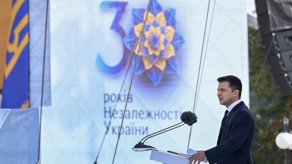 Выступление президента Зеленского на праздновании 30-летия независимости. Источник: zakon.kz