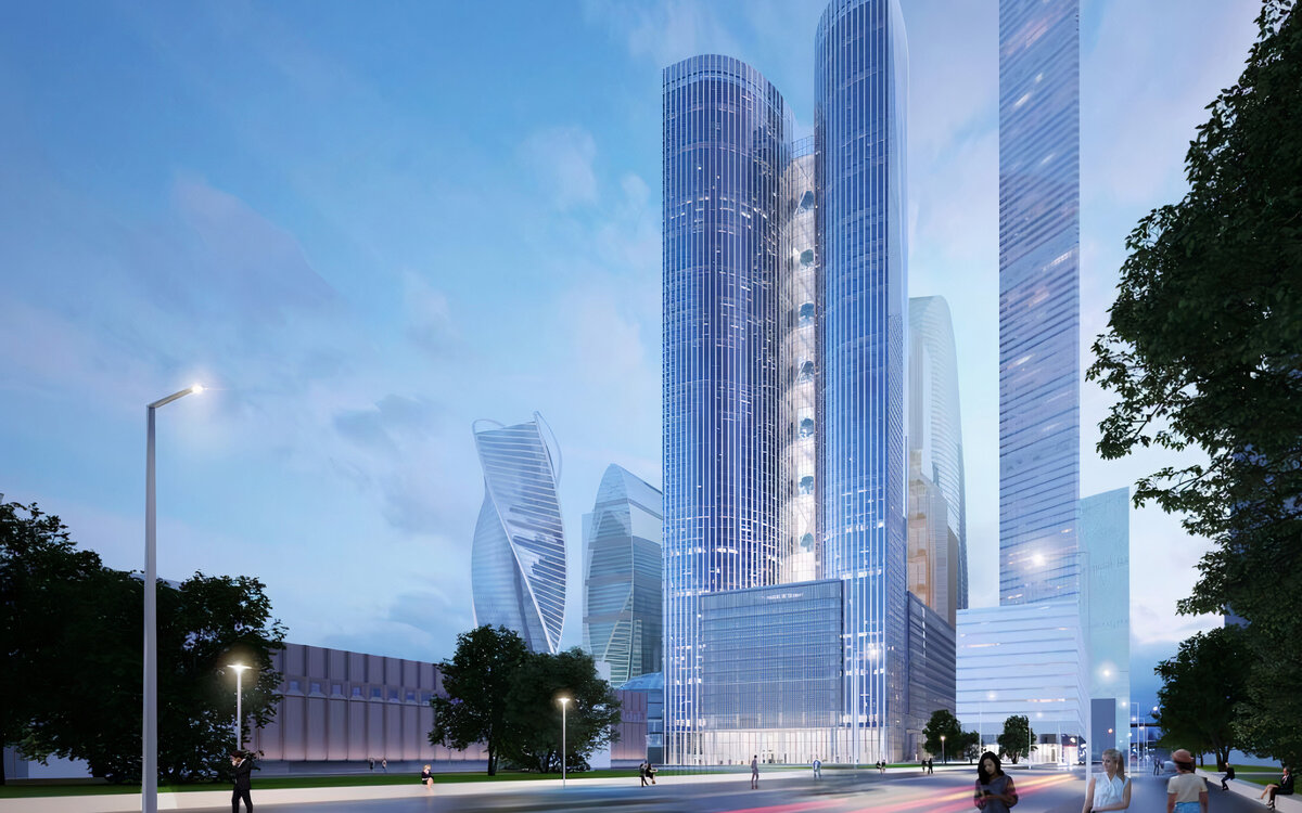 Фасады Grand Tower со стороны Экспо-центра