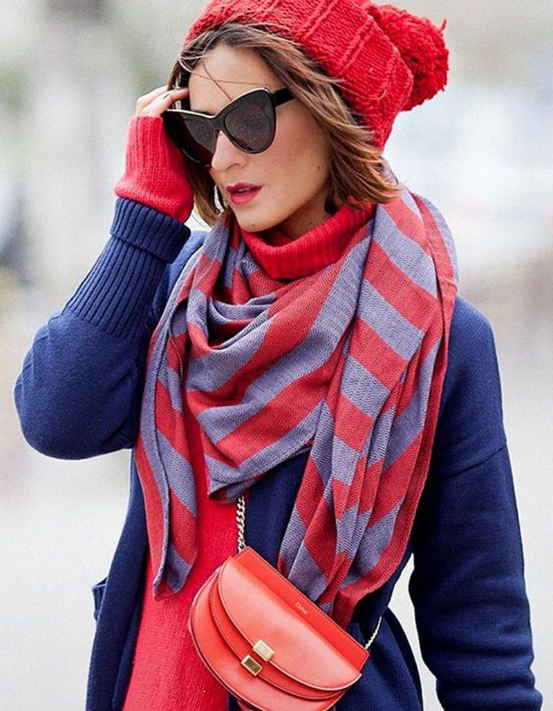 11 способов современно сочетать шапку и шарф
