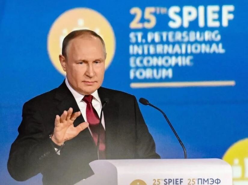 Путин на ПМЭФ в Санкт-Петербурге (иллюстрация из открытых источников)