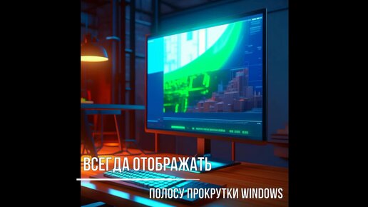 Всегда отображать полосу прокрутки windows