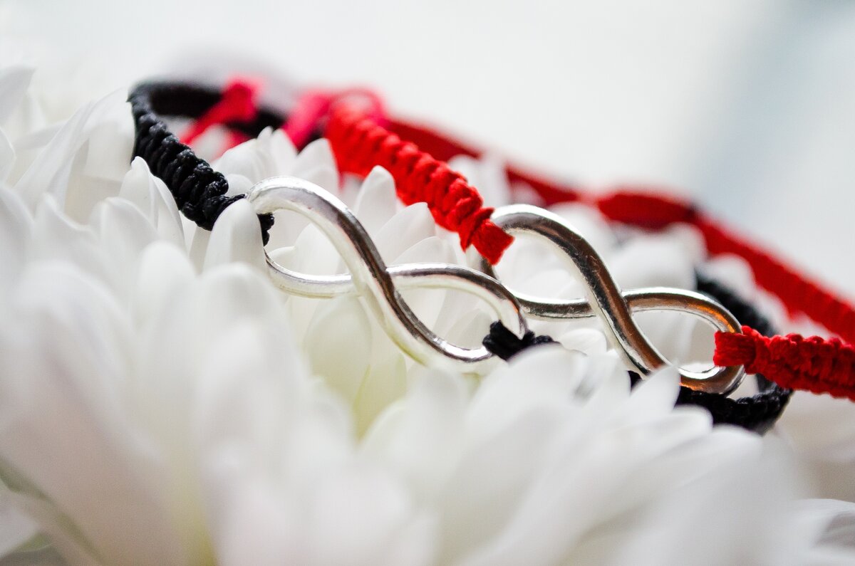 Браслеты с бесконечностями для пары