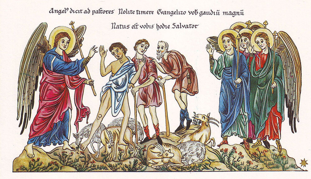 
Ангелы объявляют пастухам о рождении Христа, 1180
