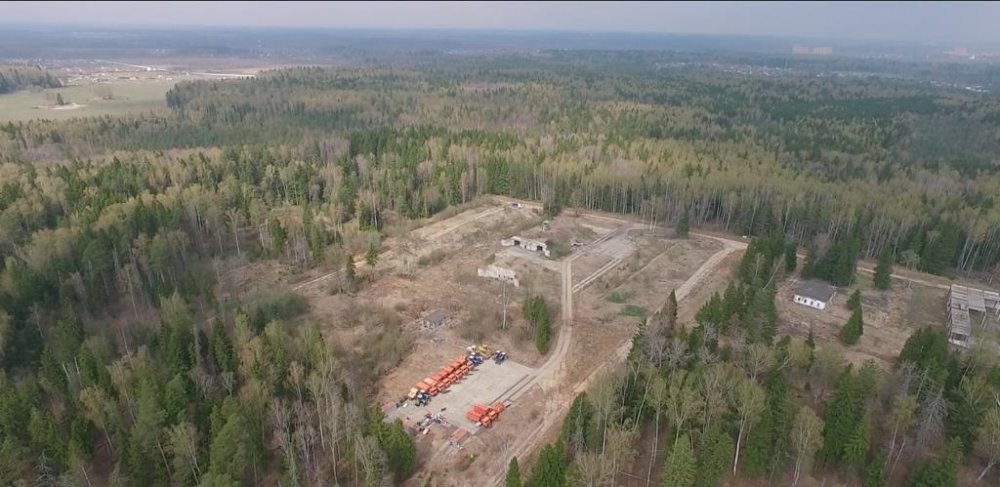 Площадка мусороперерабатывающего комплекса в Солнечногорском районе. 