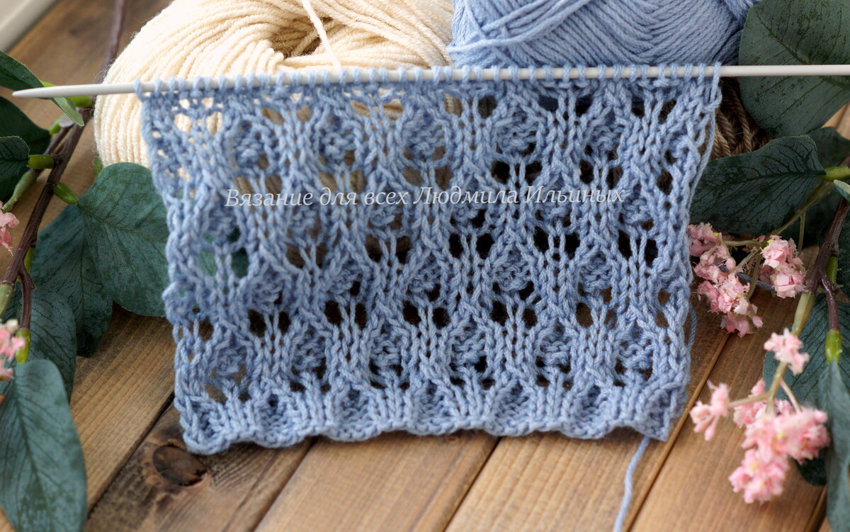 Раппорт узора состоит из 6 петель и 14 рядов.