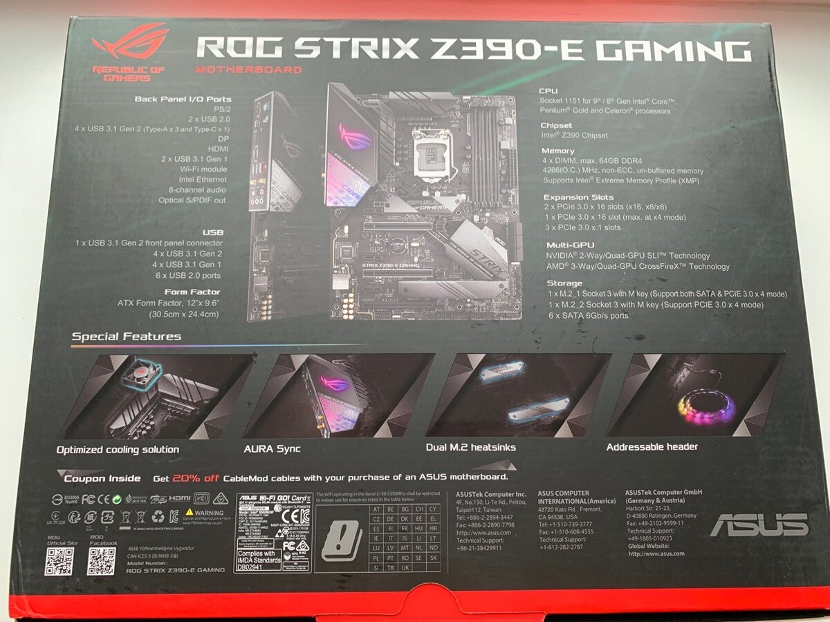 ASUS ROG STRIX Z390-E Gaming