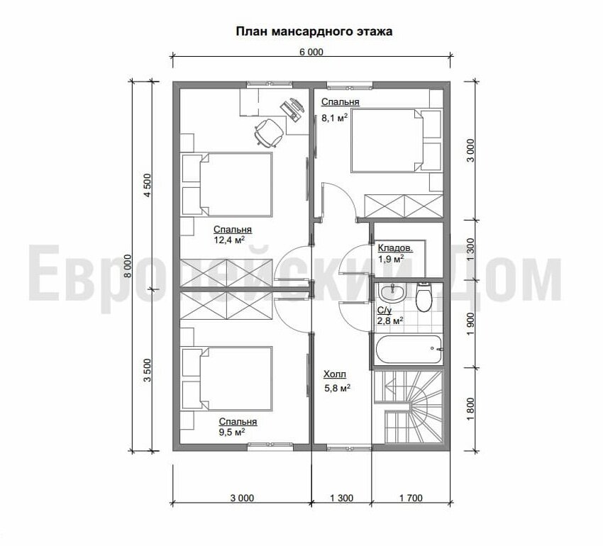 Удобный дом 6х8 где есть все для комфортной жизни