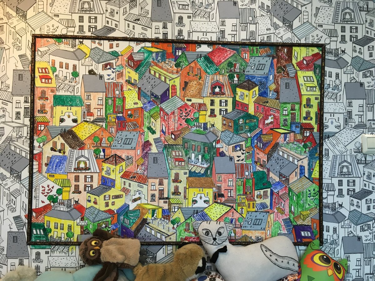 Такая вот картина прямо на обоях