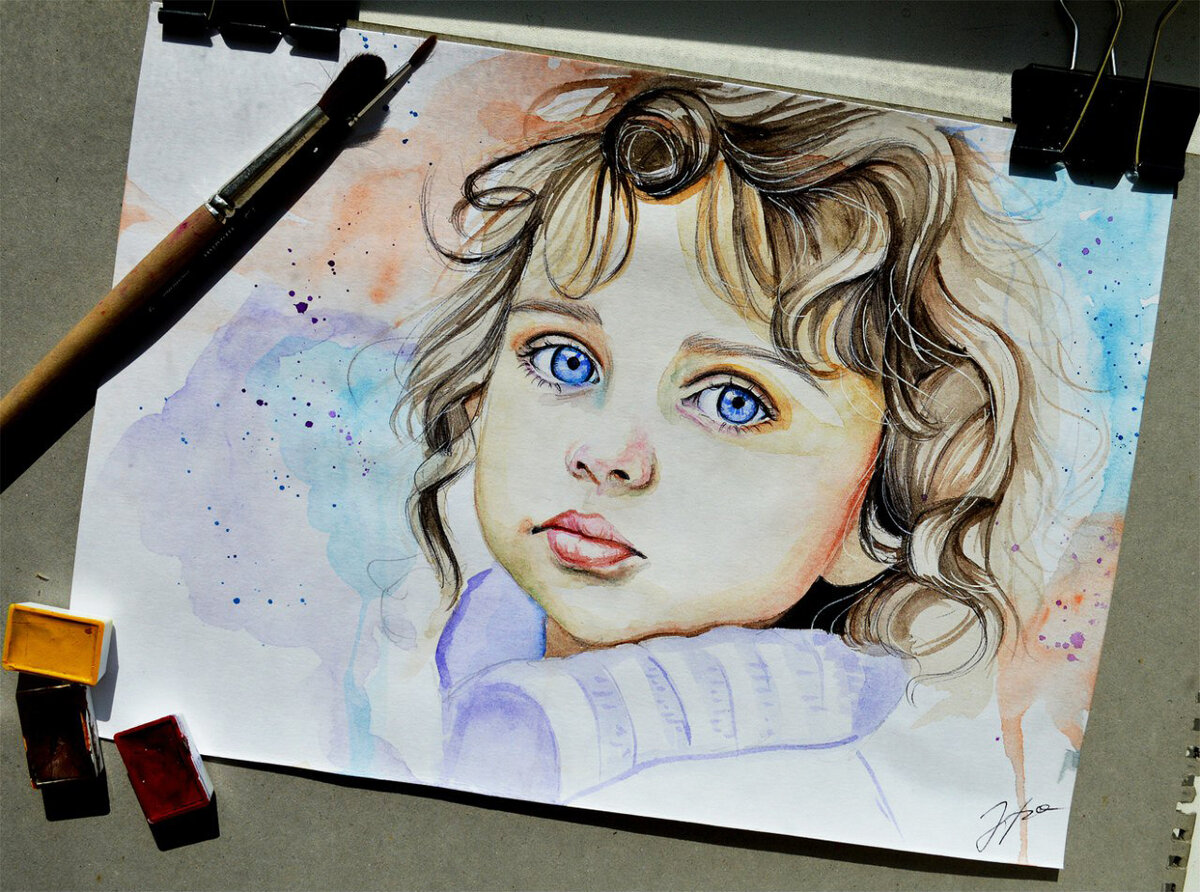 Первые шаги в осваивании акварели, 2016г.