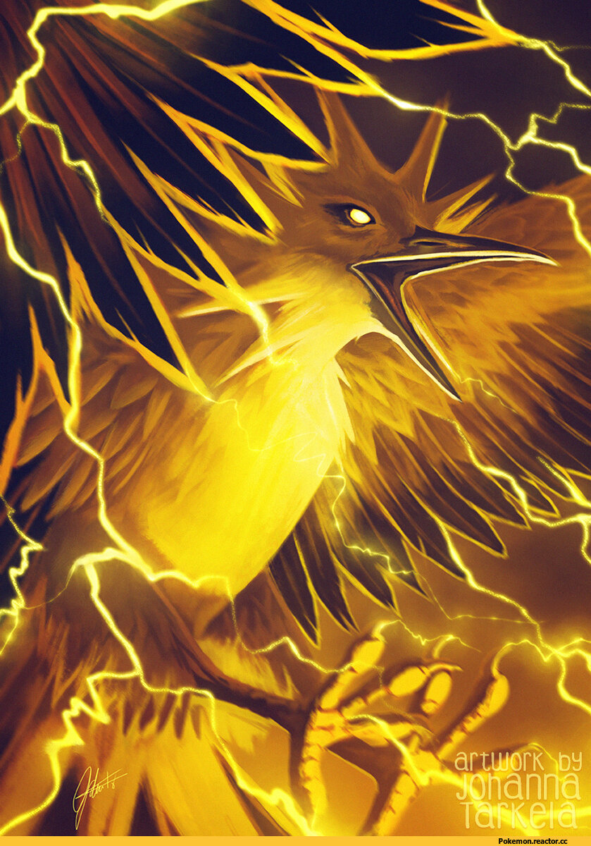 Легендарный покемон  Zapdos.