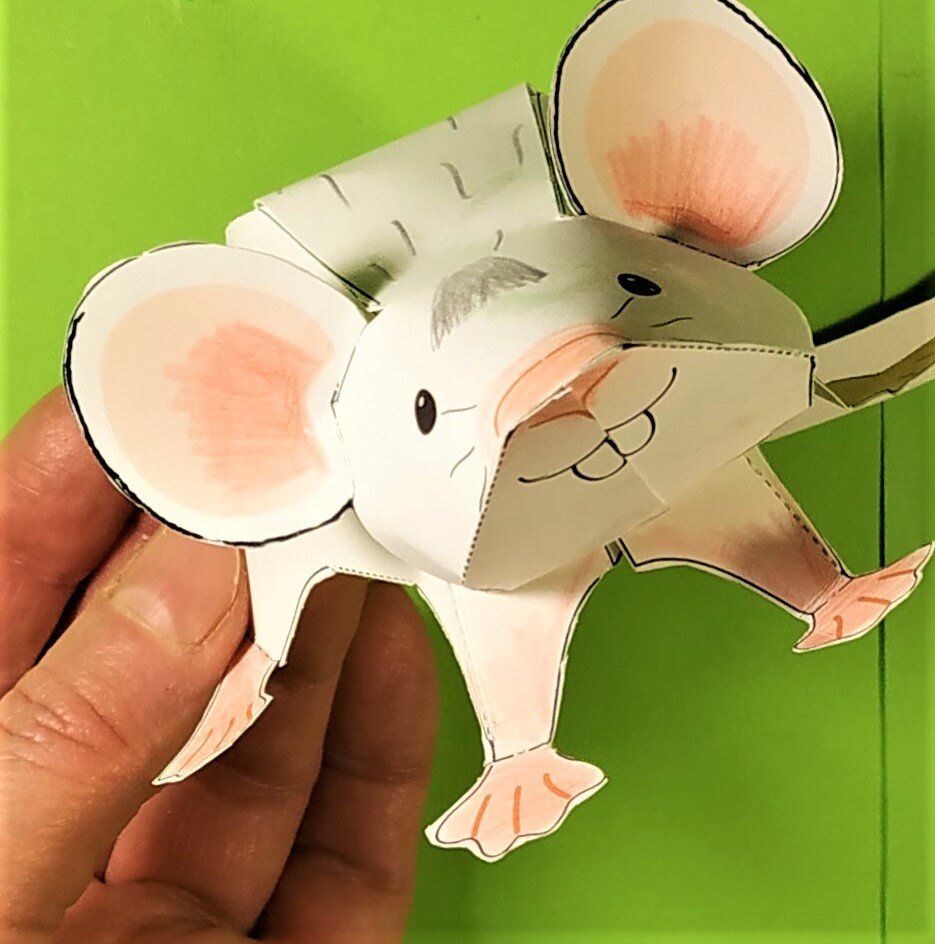 Как сделать мышку из бумаги - шаблон и пошаговый мастер-класс с фото