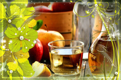 Смесь яблочного уксуса с водой для обертывания против целлюлита