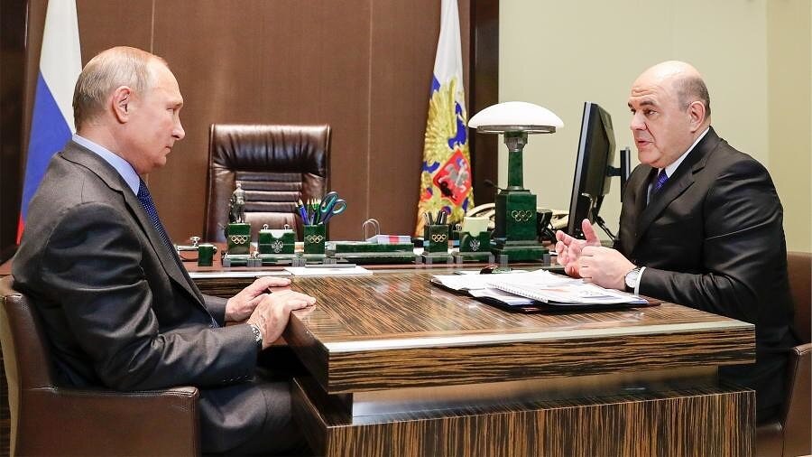 На фото из сети. Новый кандидат в премьеры перед президентом.