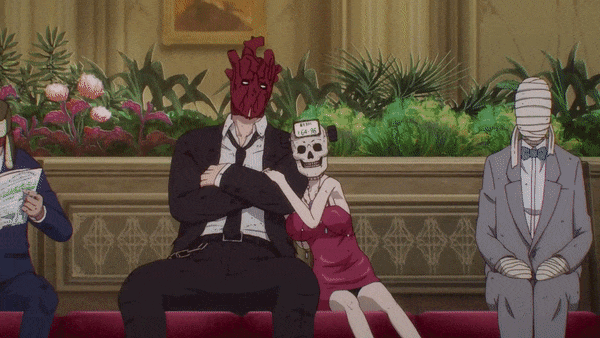 ГИФ'ка из аниме: Эбису демонстрирует новый наряд.