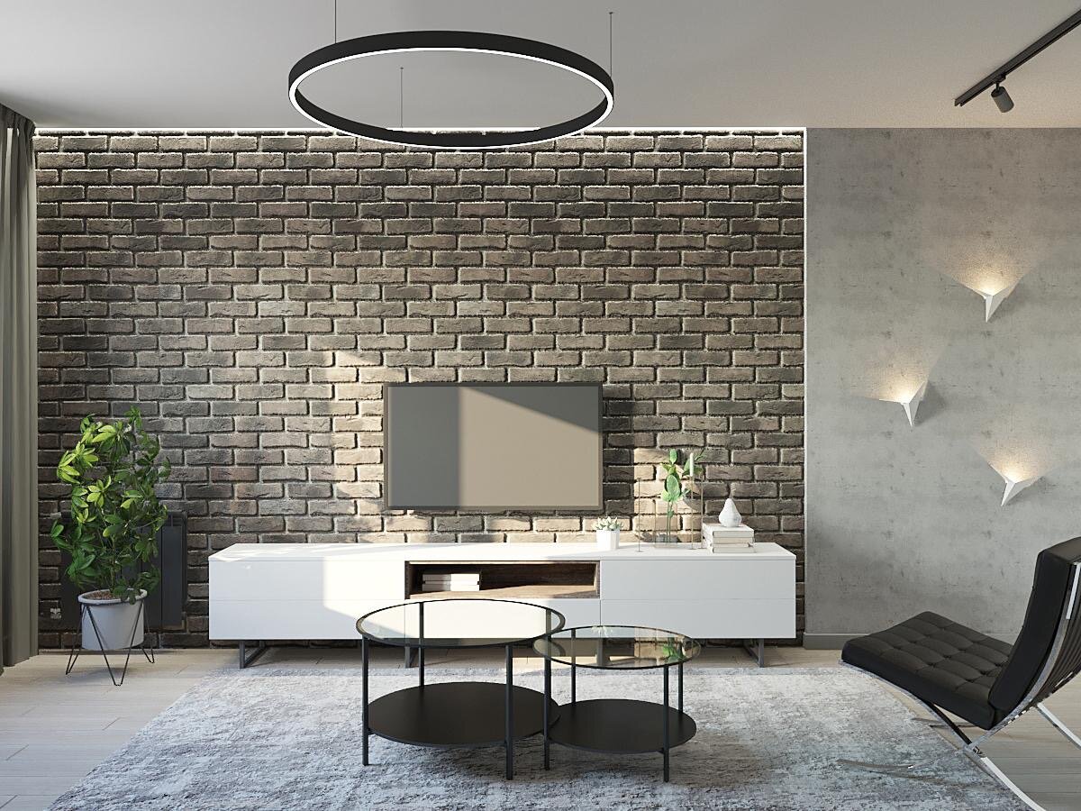 Вариант оформления гостиной. Проект студии  «ELK Interior» 