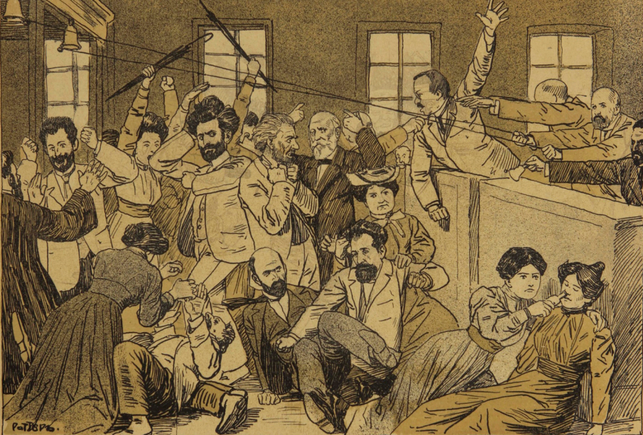 Художник Иосиф Роттер, сатирическая газета "Хатабала", Тифлис, 1908