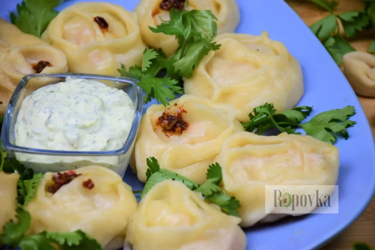 Манты с тыквой