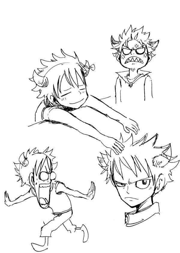 Первоначальные наброски Нацу