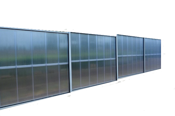 Забор / сотовый поликарбонат / прозрачный
