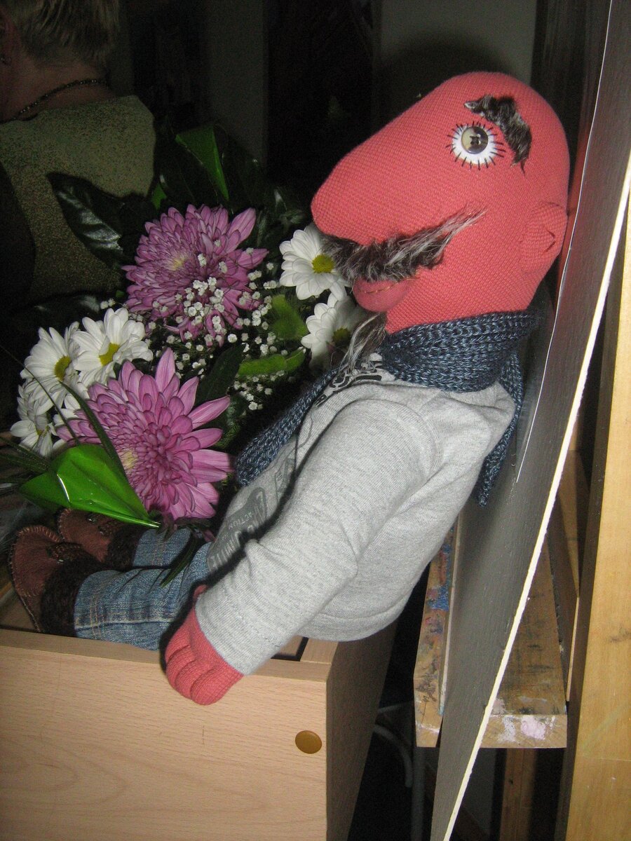 А это - портрет Палыча в материале, авторства любимой жены Кати, конечно.