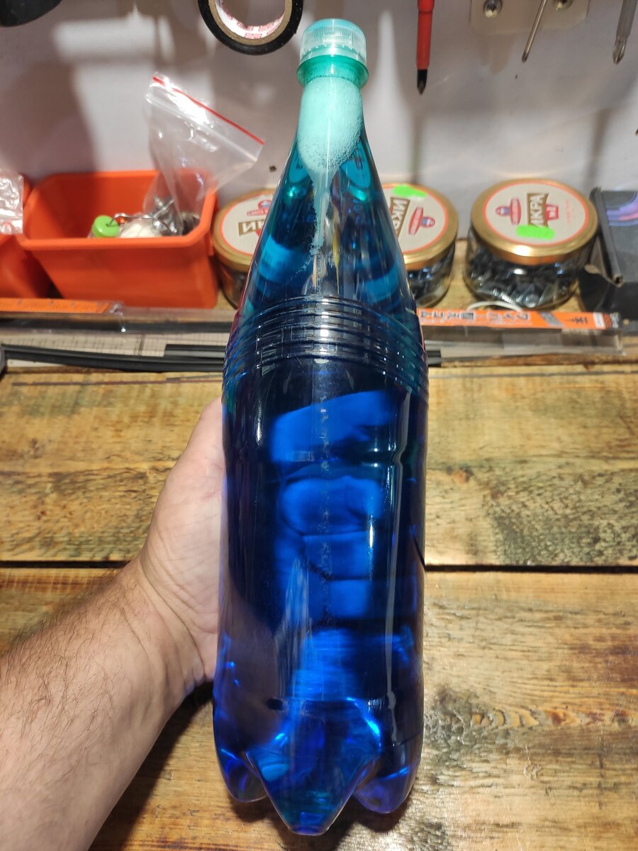 Вот такого цвета получается жидкость для омывателя