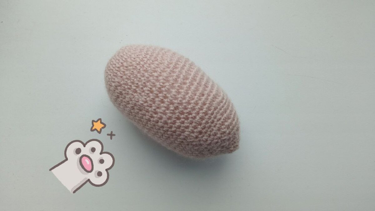 Тело вязаной мышки  крючком