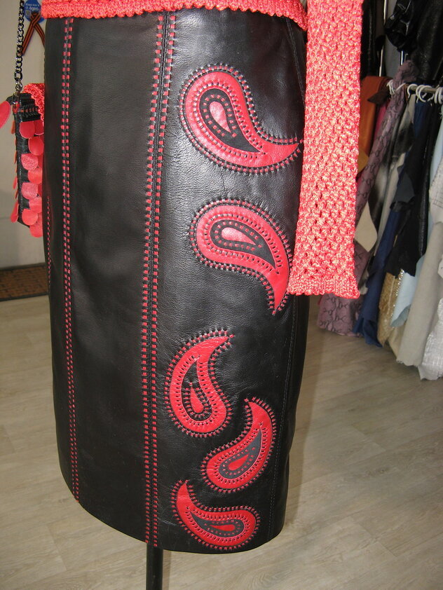 .Пошив кожаной юбки-карандаш. Ателье Ирины Берзиной.