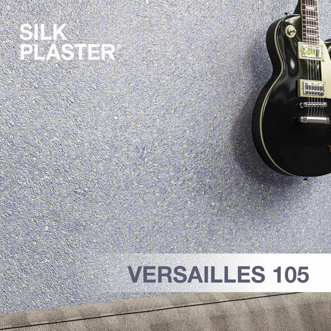 Премиальная штукатурка Victoria du Monde Versailles 105 – это изысканный шелковый отлив, дополненный мерцанием серебряной потали
