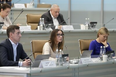    Министр Правительства Московской области по социальным коммуникациям Екатерина Швелидзе на совещании Губернатора Московской области Андрея Воробьева с руководящим составом правительства Московской области и главами городских округов © Пресс-служба Губернатора и Правительства Московской области