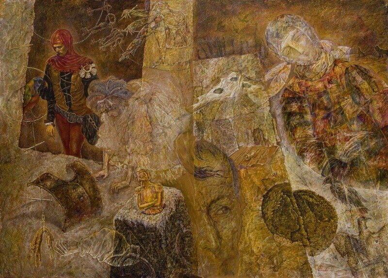 © Александр Скороход.  Бонапарт. Последний поход. Смеш. техн. 105х80 см, 2012.