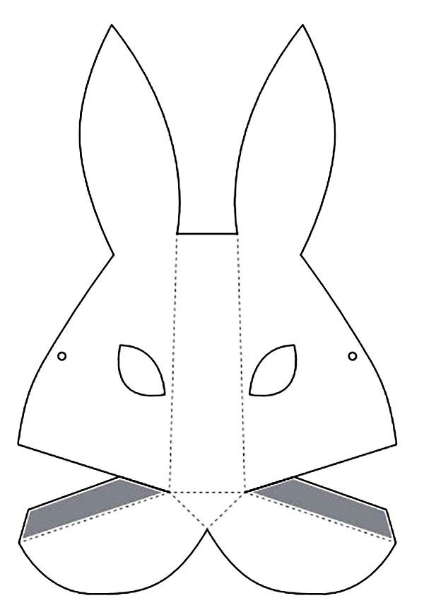 Маска кролика своими руками: 12 шаблонов и схем