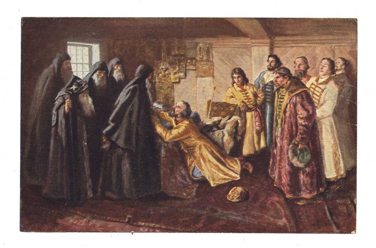 свержение бояр. представление пленного царя василия шуйского сенату и сигизмунду iii. пострижение шуйского в монахи. насильственное пострижение василия шуйского. василий шуйский свержение.