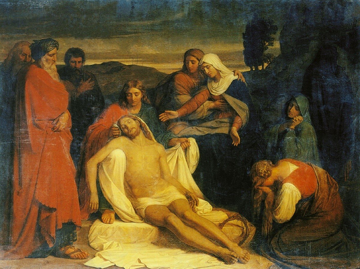 Вениг К. Б., «Возложение во гроб», 1859, холст, масло, Государственный Русский музей