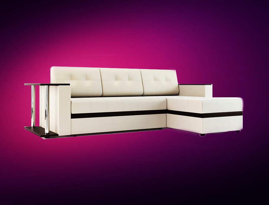 Диван в обивке белая экокожа - самая популярный вариант данной модели