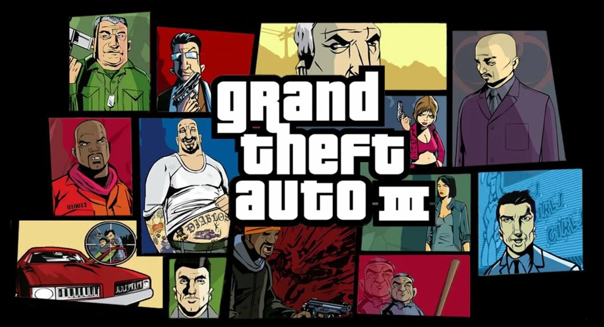 Заставка из третьей части культовой серии Grand Theft Auto.